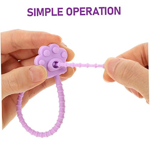 Tofficu 20pcs Cable Management Tie Reusable Silicone Zip Ties Organize Home Office Travel Desk Toolbox miniatura 4