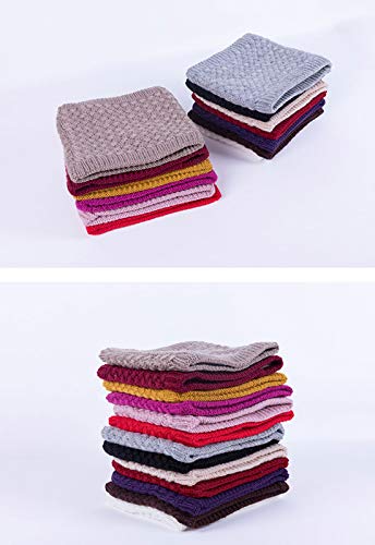 Flygo Women's Winter Knitted Neck Warmer Faux Fur Lined Gaiters Scarves2