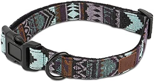 Embark Urban Dog Collar - Fun, Vibrant, Cute, Strong and Durable Dog Collars for Small, Medium and Large Dogs (AZTEC, Medium)