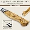TIVOLI Damascus Nakiri Knife 6.5 Inch Japanese VG-10 Multipurpose Kitchen Knife for Vegetables and Meat with Ergonomic Olive Wood Handle, Gift for Mom & Dad