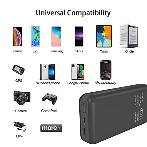 Ayeway Battery Pack 26800Mah Portable Charger 5V 2A Power Bank With 2 Ports Output & Digital Display,External Battery Phone Charger Compatible With Iphone,Samsung Galaxy,Pad And More. thumb #2