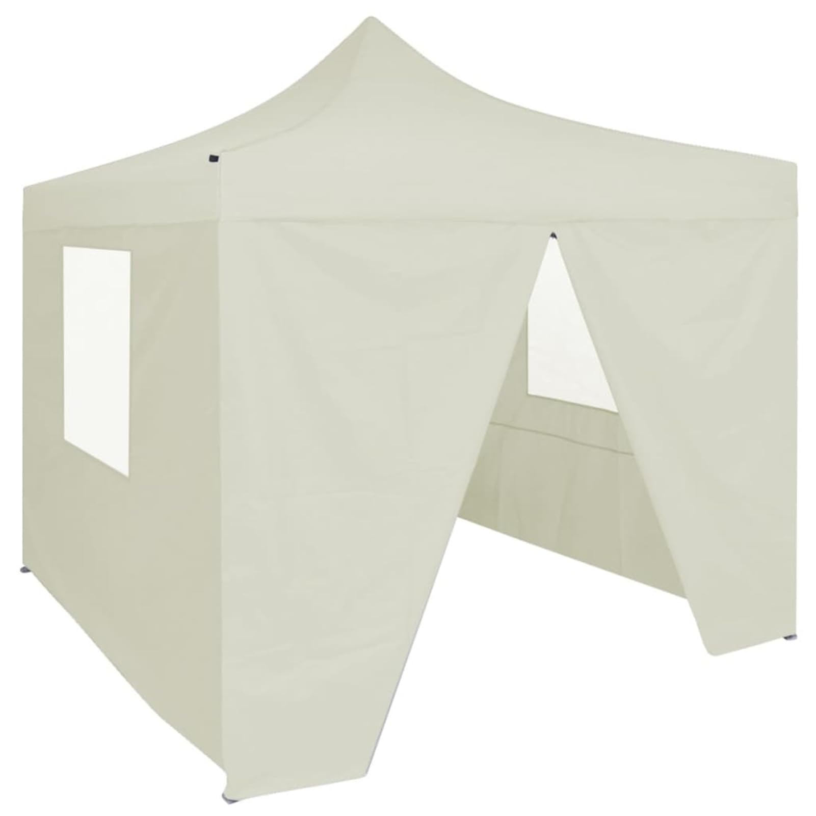 Gazebo Professionale Pieghevole con 4 Pareti 2x2m Acciaio Crema,Gazebo Pergola Con Telo Impermeabile Richiudibile E Struttura Rettangolare In Acciaio Inossidabile Ad Alta Densità, Per Arredo Gia