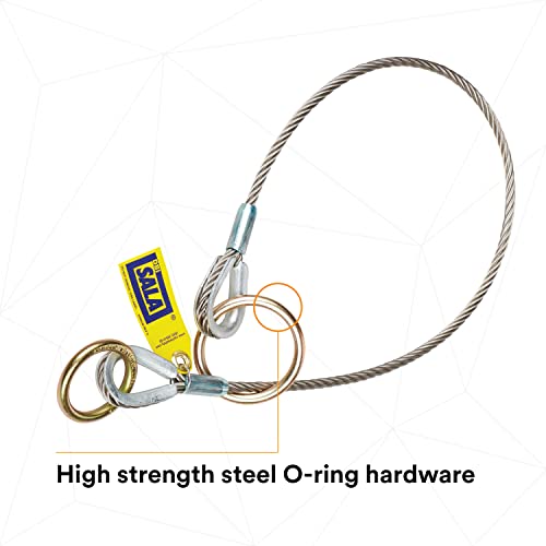 Image of 3M DBI-SALA 5900550 Anchorage Connector, 4' Cable Tie-Off Adaptor, Pass-Thru Type, Silver
