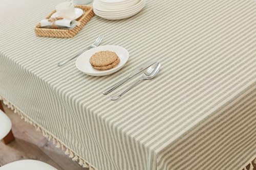 Nappe rectangulaire KnSam 140x220cm anti-tache verte polyester