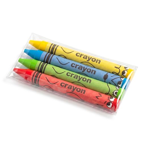 Bulk Crayons 1000 Pack (250 Sets of 4) - Individually Wrapped Crayons Party Favors for Kids Restaurants Classrooms Birthday Goodie Bags School Supplies Travel Toddler Coloring Fun Non-Toxic Wax