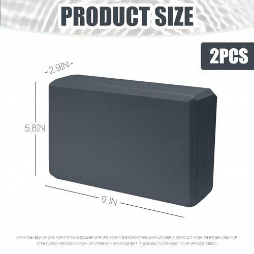 Image of Septo 2 Pcs Yoga Blocks, 9x6x3 Inch Foam Blocks for Pilates | High density EVA foam Yoga Props lightweight non-slip surface for meditation stretching balance training