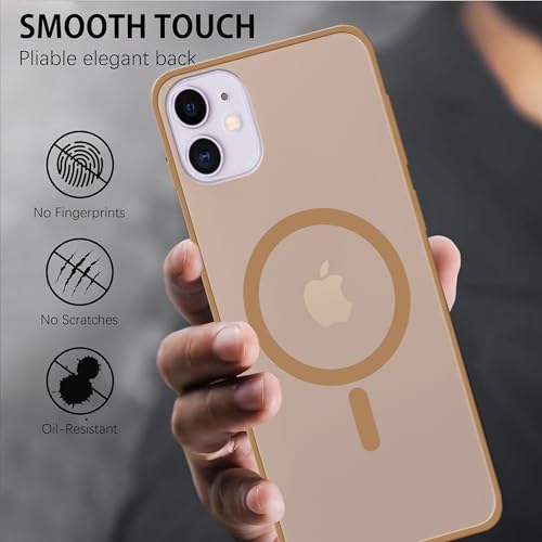 Image of amazon basics Luxury Paper Thin Case Cover for iPhone 11 | Matte Finish | Compatible with magsafe | (Gold, iPhone 11)