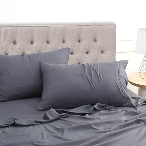 Utopia Bedding Juego de Sabanas 4 Piezas, 150x200cm, Gris - Imagen 7