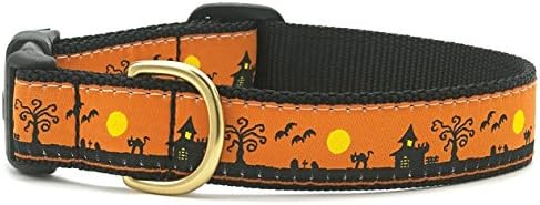 Up Country- Halloween Spooky Town Dog Collar- Medium (12"-18"), Wide 1" Width