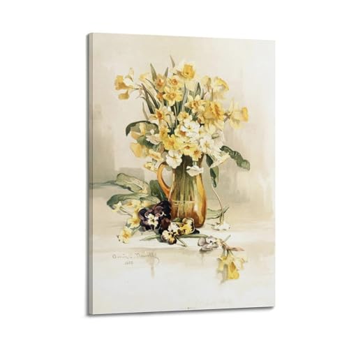 Annie C. Nowell�i�������ɑ}��������ƃp���W�[�j�|�X�^�[���_�� �X�^�C�� �x�b�h���[�������z�[�� �A�[�g��i�ǉ�L�����o�X20x30inch(50x75cm)