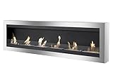 Ignis Maximum Wall Mount Ventless Ethanol Fireplace with Glass