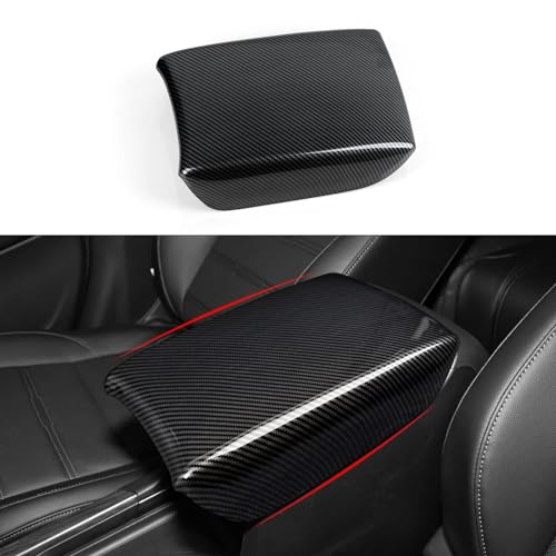 Image of Car Armrest Box Cover Decals for 2017-2022 Honda CR-V Accessories ABS Carbon Fiber for Honda CRV Interior Stickers