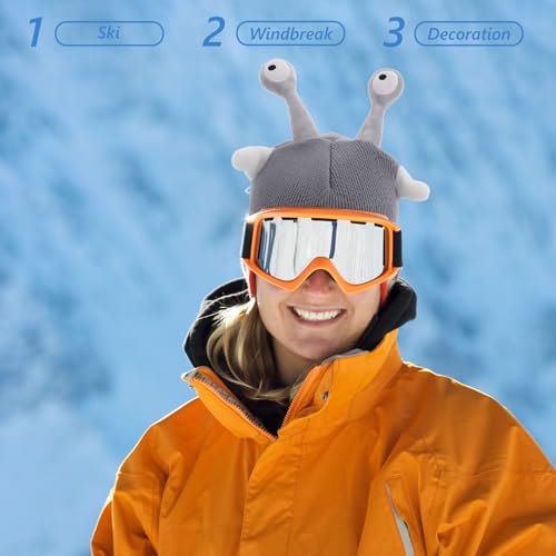 Funda de casco snowboard de dibujos animados protector ligero de punto esquí 5