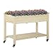 Produktbild Outsunny Hochbeet mit rädern Pflanztisch Blumenkasten mit Abfluss Massivholz Vliesstoff Natur 118 x 55 x 83 cm