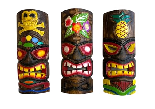 Set of (3) Wooden Handcarved 12