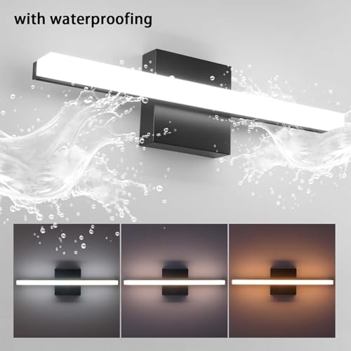 Aplique de pared LED de 60cm con mando regulable negro 3