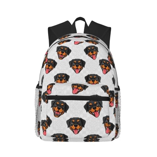 Fashion Daypack Large Capacity Anti-Theft Multipurpose Bookbag for Climbing Work Bicycle, Rottweilers And Thistles Bags, Travel Hiking Backpack Water Resistant