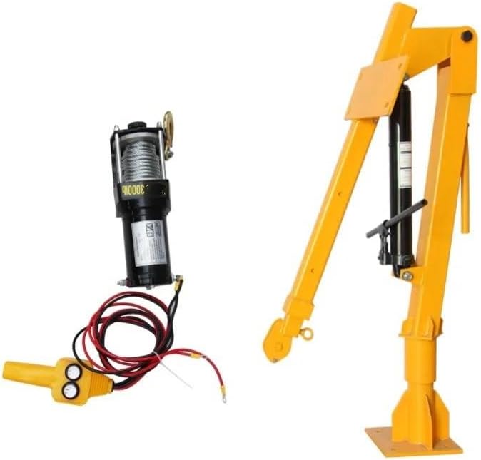 Lifting Tool Small Crane with Car Household Small Lifting Electric Hoist 220V Crane Electric Hoists,Bracket 800kg