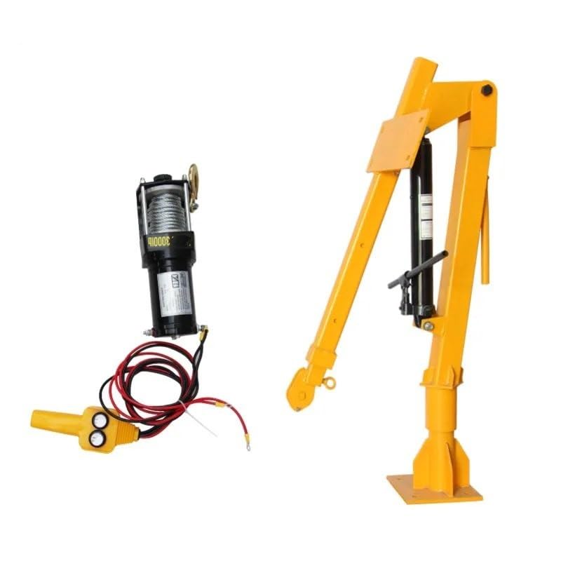 Paranco Elettrico Piccola gru con gru 220v per sollevamento elettrico di piccole dimensioni per auto domestiche(12V 500KG Hydraulic)