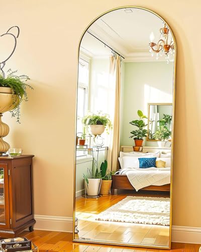 Arch Full Length Mirror with Gold Frame