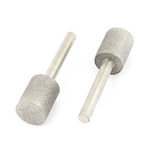 sourcing map 6 mm Schaft 16 mm Zylinderkopf Punkte Schleifen Bit 2 Pcs de