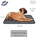 MyBestBuddy Hundematte grau Basic 120x70 cm XL mit weichem Stoff extra für Haustiere - 40°C waschbar, allergikerfreundlich - Hundekissen BZW. Hundebett für sehr große Hunde, 120 x 70 cm