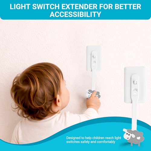 Rallonge d'interrupteur facile a installer | Lot de 2 gris