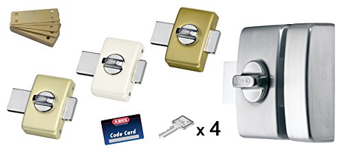 Verrou à bouton Abus 36959 avec cale de compensation pour menuiserie