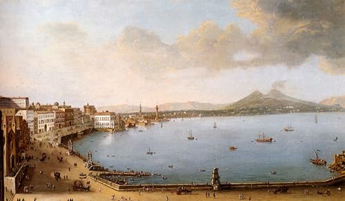 Tableau art abstrait Vue de Naples Antonio Joli : créez une ambiance italienne dans votre salon