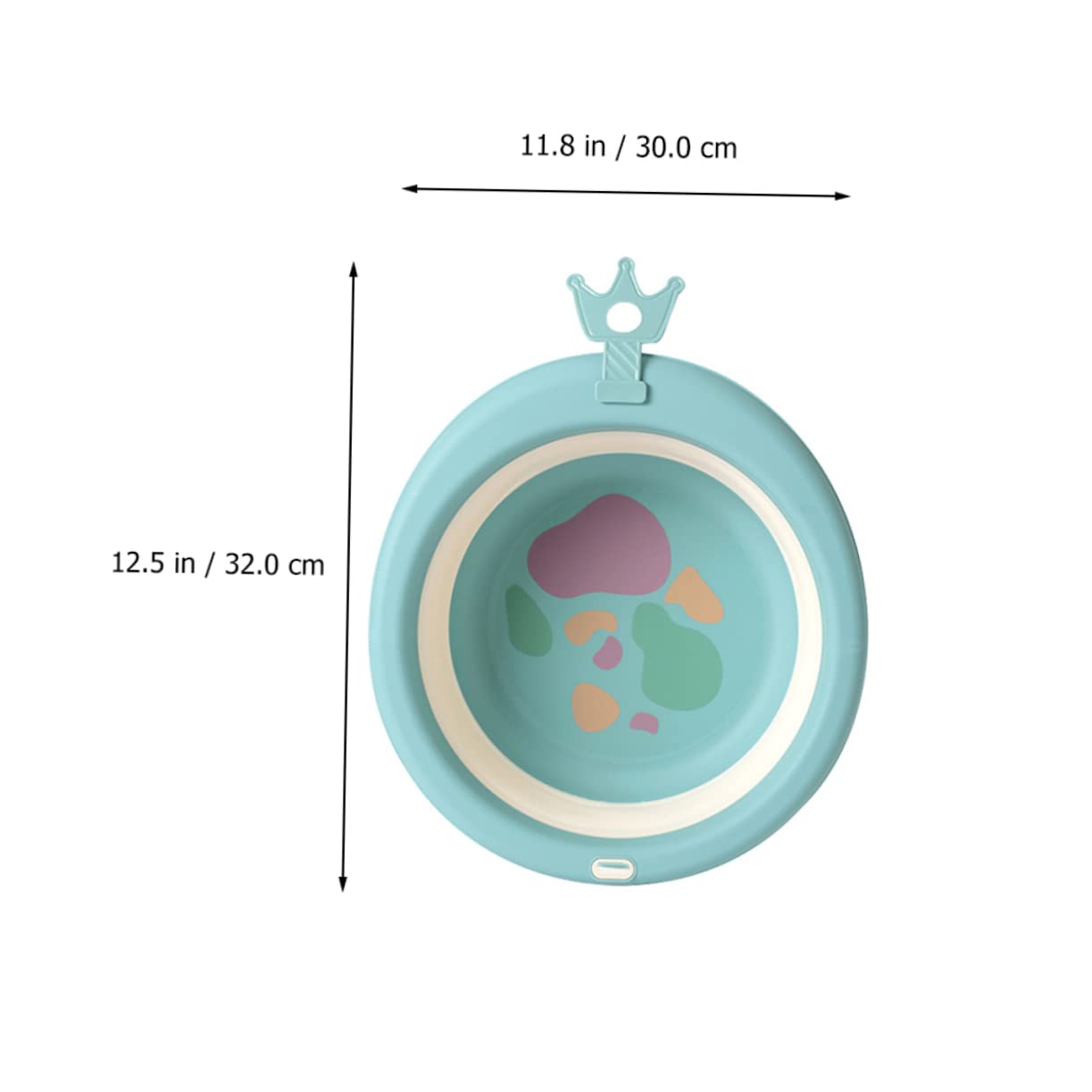 Healifty Portable Foldable Washing Basin for Newborns Silicone Foot Bath Tub with Cartoon Design Lightweight PP Material Capacity for Bathing and Washing