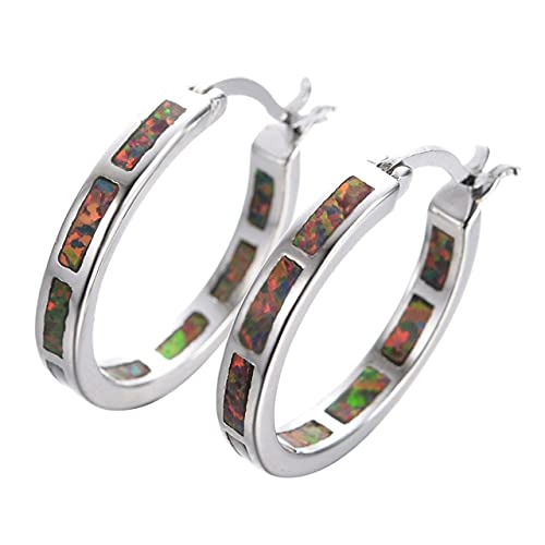 Boucles d'oreilles opale de feu multicolores le cadeau idéal pour femme élégante