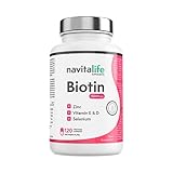 Biotina para el Cabello&nbsp;10000 mcg&nbsp;+ Vitamina D3, E, Zinc y Selenio | Potente anticaída cabello |...