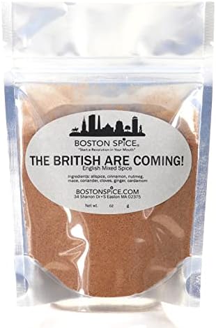 Boston Spice The British are Coming English Mixed Spice Pudding Apple Pumpkin Pie Spice Blend for Baking Cakes Donuts Pastry Desserts Coffee Hot Chocolate (Approx. 1 Cup of Spice)