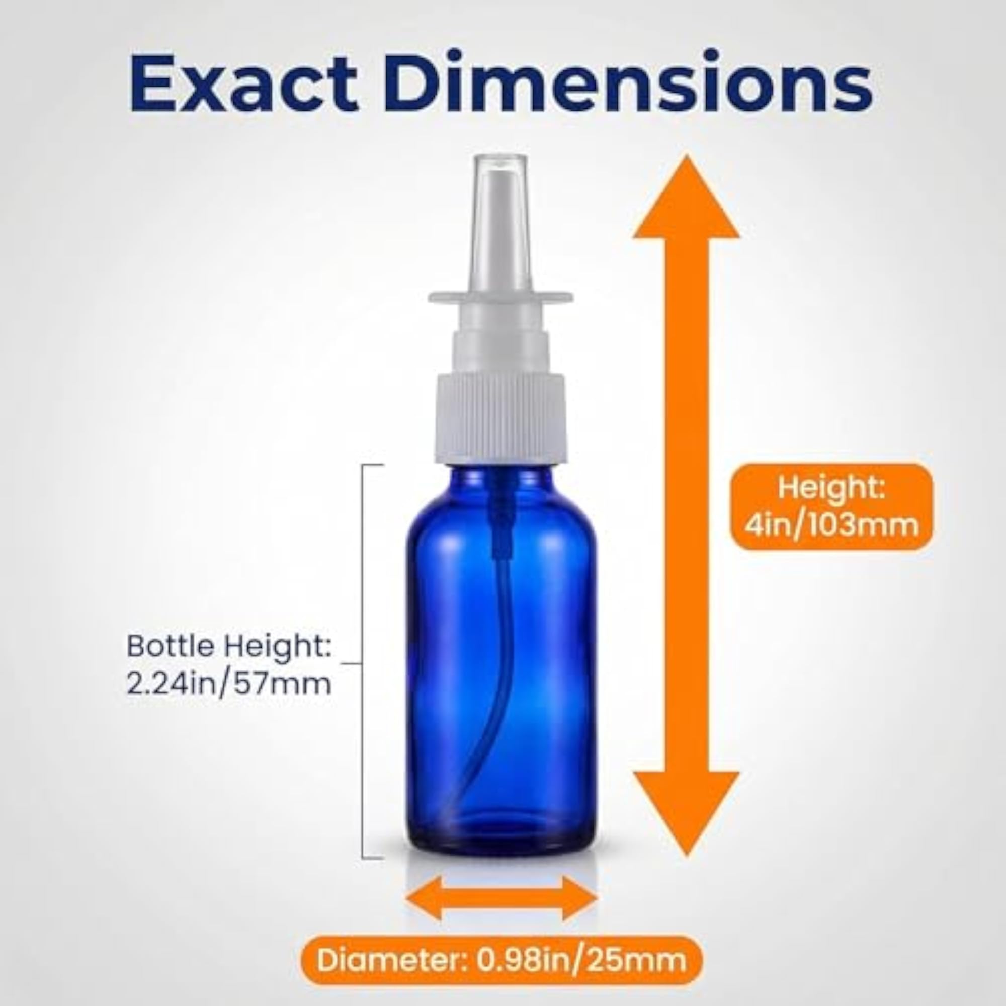 10Ml Glass Nasal Spray Bottles, 6Pcs
