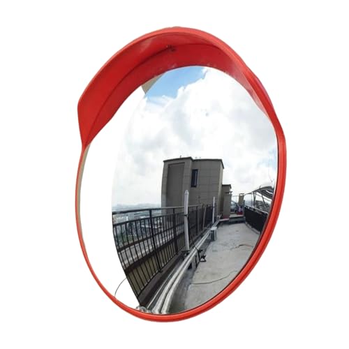 Image of Wall Mounted Convex Mirror,Wide Angle Safety Mirror,Round Curved Design,Wide Angle Clear View,for Garage Warehouse School Store Safety(60cm)