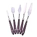 Produktbild Zhongtou 5 Stück Malmesser Set Ölgemälde Spachtel Edelstahl mit Glatten Langen Griff Palettenmesser Malspachtel für Acrylfarben Kunst Farbmischung von Öl Farbe Schaber, Leinwand, Acrylmalerei