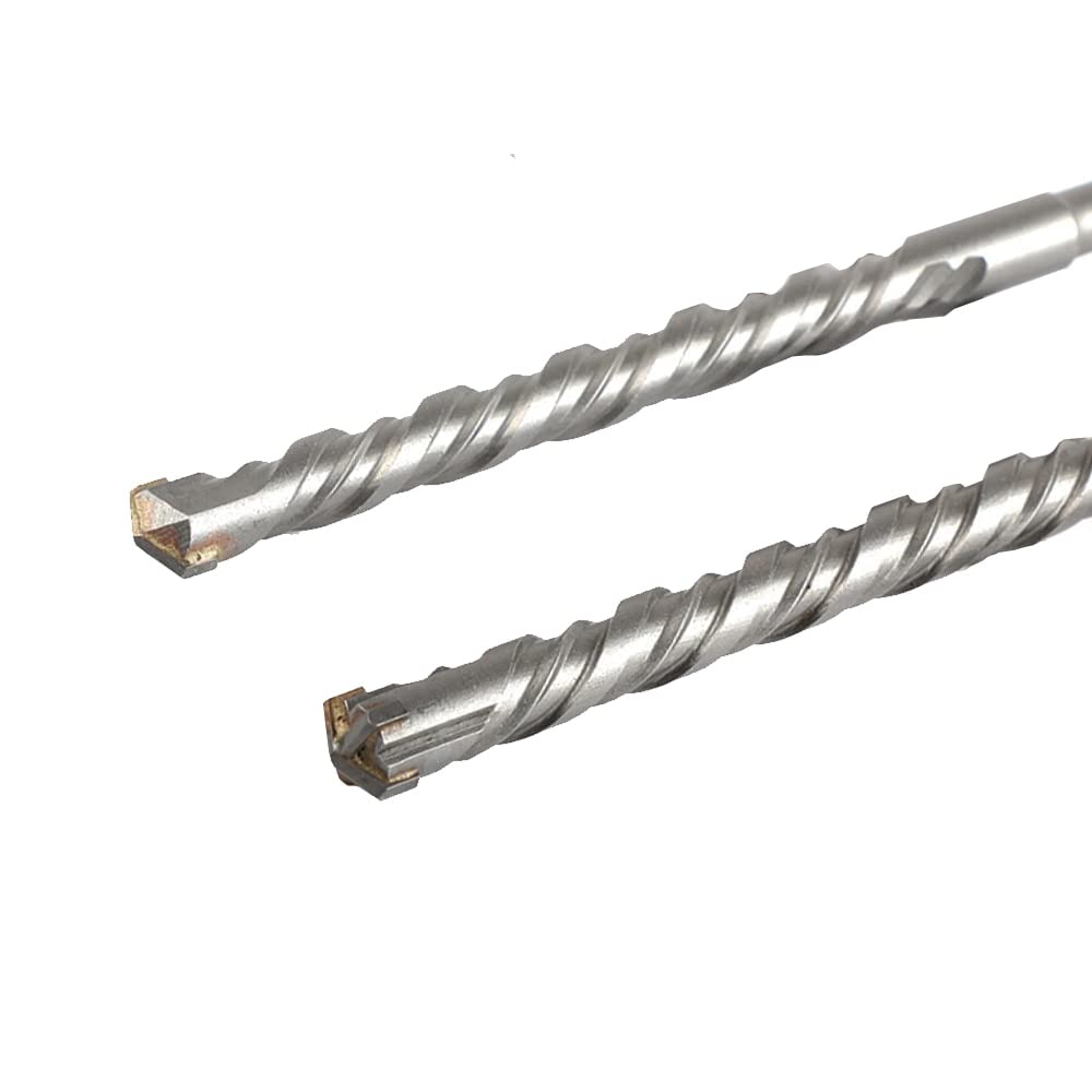 Juego de 9 Brocas para Taladros de Percusión de 260 mm, Brocas SDS-Plus de 5 A 14 mm, Brocas de Impacto de Aleación de Acero de Tungsteno de Tipo Cruzado para Mampostería, Hormigón Y Roca (Tipo Cruza
