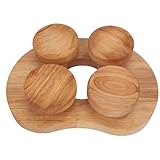 TOPINCN Sauna Kopfstütze, Holz Sauna Kopfstütze mit Drehbarer Scheibe, Nackens Tütze Kissen Sauna Kissen für Nackens Ch Merzen Kopf Entspannung, Sauna Hals Ausschnitt Sauna Zubehör