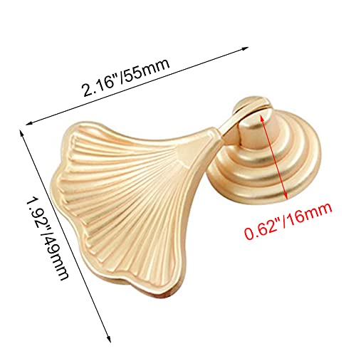 Cpellesse 4 Pcs Ginkgo Cupboard Knobs For Kitchen, Cabinet Drawer Knobs Furniture Bookcase Cabinet Door Handles Creative Decorate Pulls #TOP1