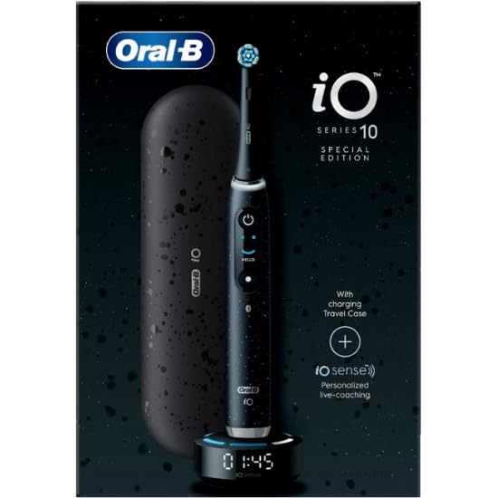 Oral-B iO 10 Special Edition, elektrische Zahnbürste, Schwarz, 1 Bürste, 1 Reiseetui mit Ladegerät – Bild 3
