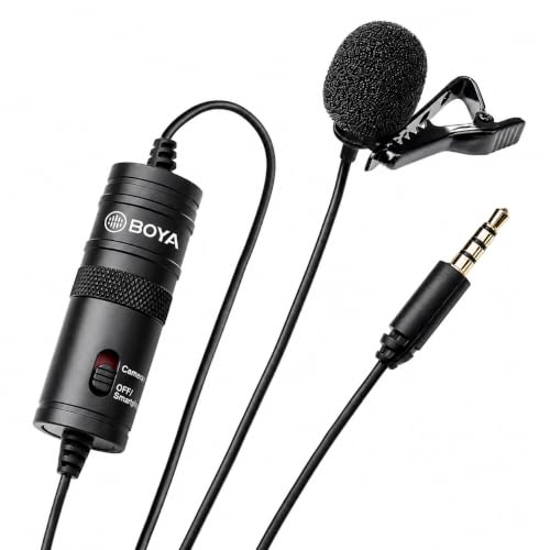 Image of Buyer Junction Lavalier Microphone with 3.5mm AUX Jack | Clip On Collar Mic for YouTube, Interview, Voice Recording & Reels