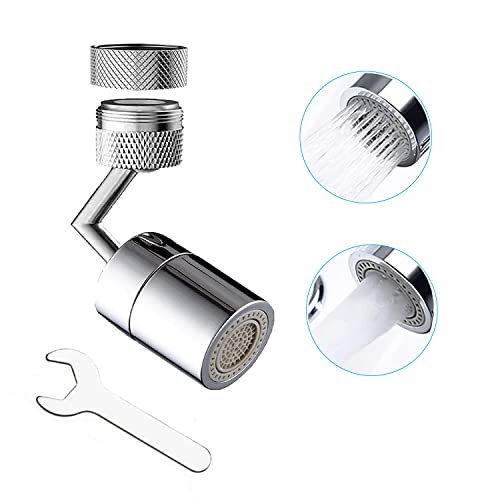 Swivel Sink Faucet Aerator, Dual Function Kitchen Faucet Aerator, Faucet Sprayer Attachment For Kitchen Sink Bathroom (1Pcs 720 Degree) #TOP27