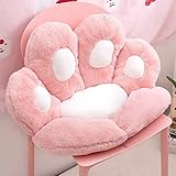 Cat Paw Cushion Cute Seat Cushion,Cat Paw Shape Lazy Sofa Bear Paw Chair Cushion Warm Floor Cushion for Dining Room Office Chair,Funny Gifts for Kids (Pink, S-27.5x23.6in)