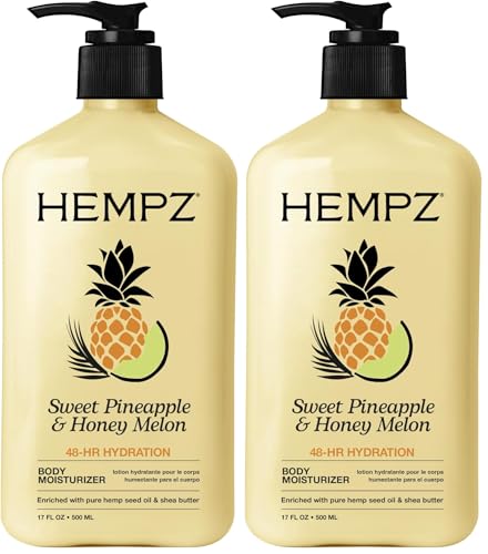 Image of Hempz Body Lotion - Sweet Pineapple and Honey Melon - Daily Moisturizing Cream - 17oz,(Pack of 2)