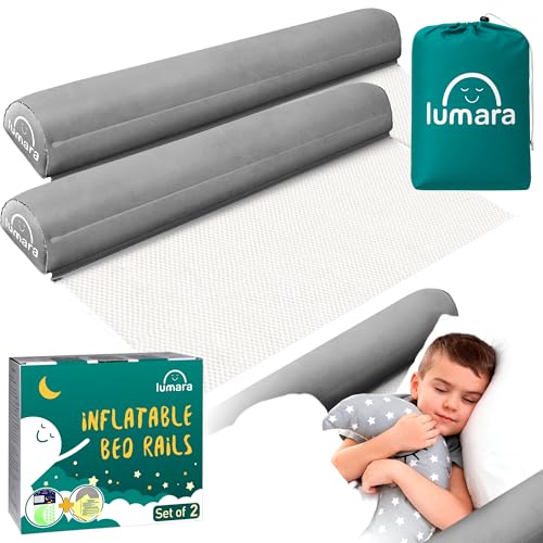 LUMARA Toddler Inflatable Bed Rails 2 Pack