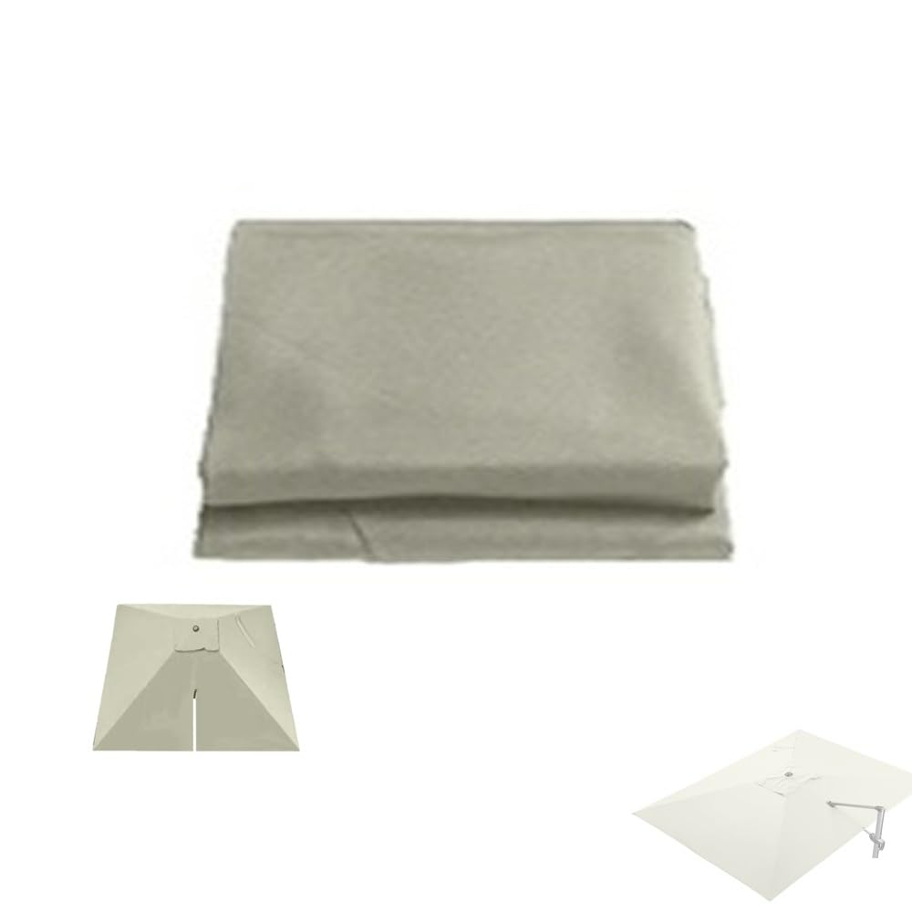 LRZPTDYU This 8'x8' Patio Umbrella Replacement Canopy Garden Parasol Top Cover for 10'x10' & 13'x10' Cantilever Umbrellas Fabric (2.5x2.5m)