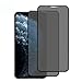 Privacy Screen Protector for iPhone 11 Pro Max/Xs Max 6.5 Inch (2-Pack) Full Coverage Tempered Glass Protector Film, 3D Touch,  Anti Spy 9H Tempered Glass, Easy Install [Black]