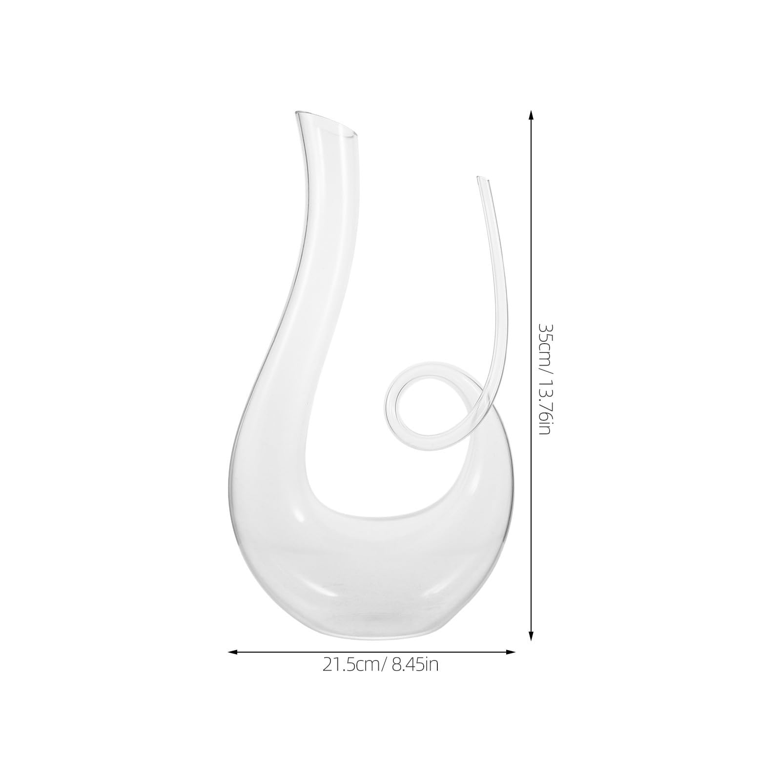 DOITOOL Decantador de Vino Doméstico y Diseño de Cristalino 1300ml para Mejorar y Bouquet en Reuniones