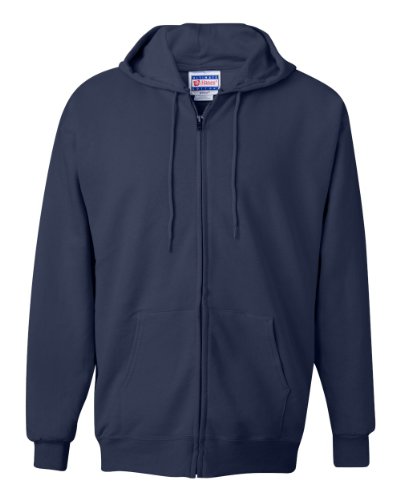 Hanes mens 9.7 oz. Ultimate Cotton 90/10 Full-Zip Hood(F280)-Navy-XL