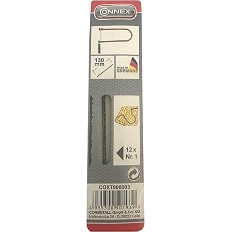 Hoja de sierra de vaivén Fret Taifun 130 mm 12 piezas Tamaño 1 de Connex Cover